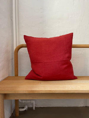 Linen Pillow Case 50x50 / Carmine Red