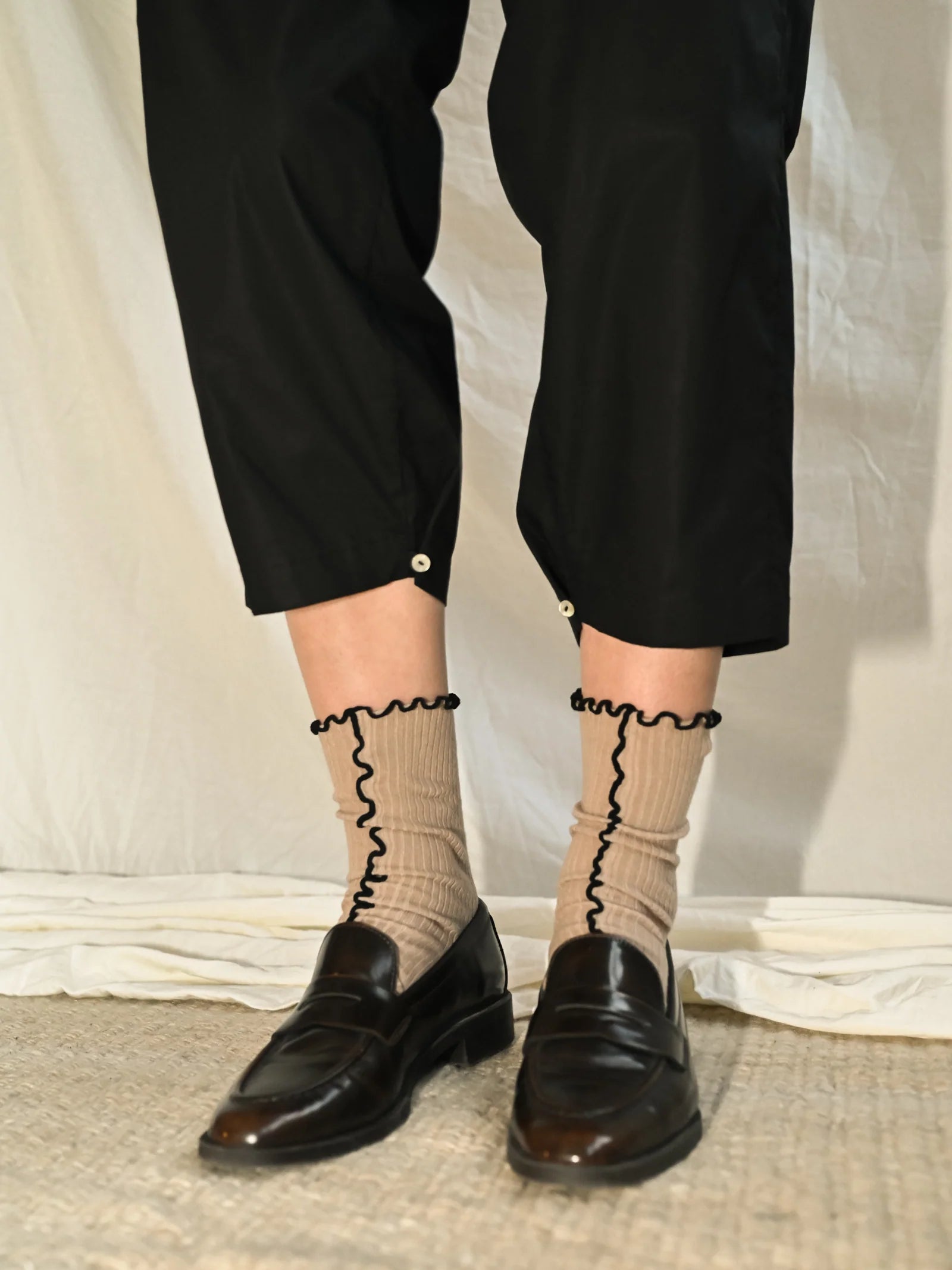 Kusama Socks Beige / 2 pack