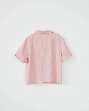 Linen PJ Shirt / Dusty Rose