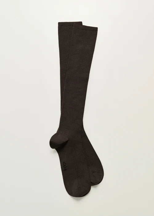 Wool Knee Socks / Brown