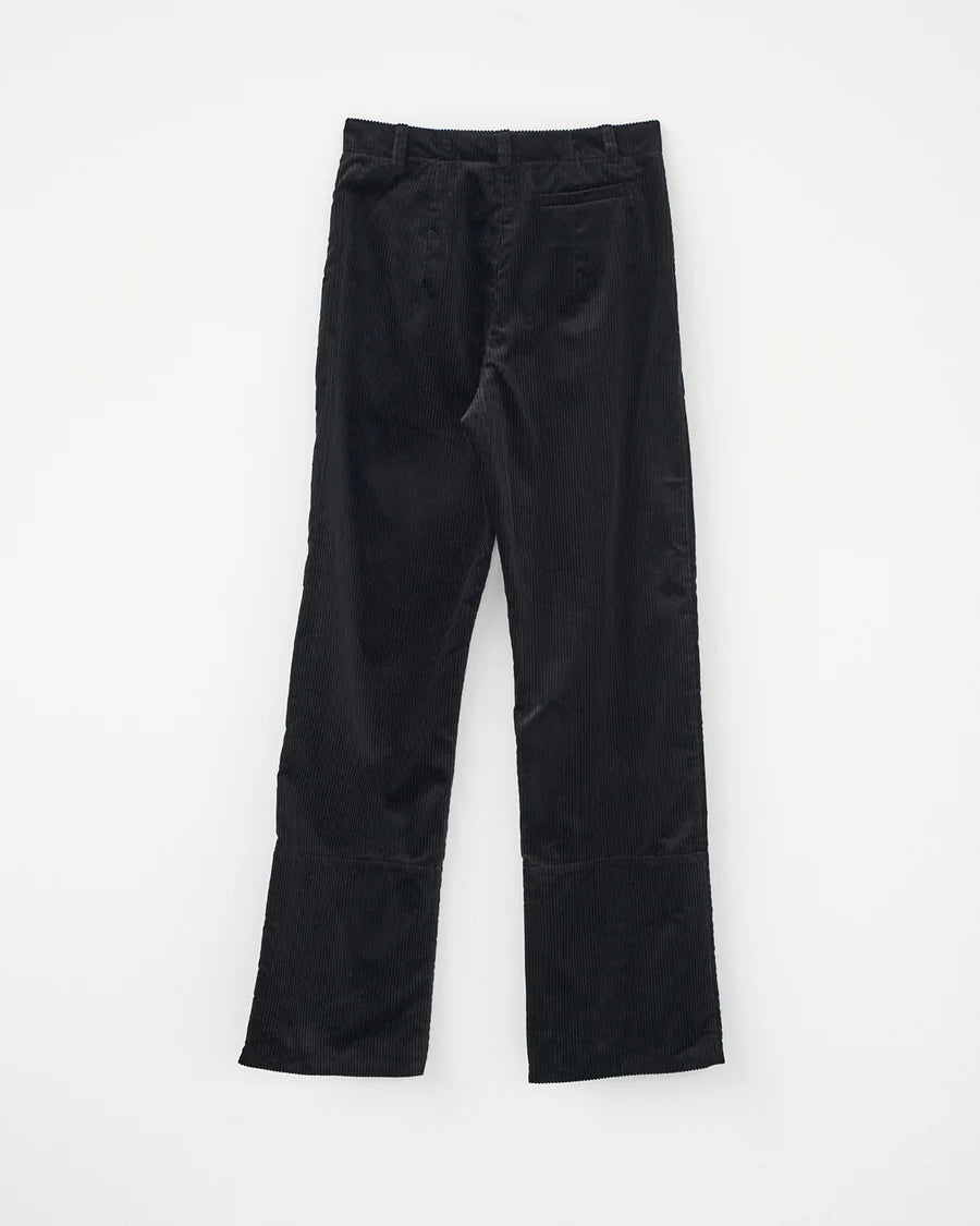 Corduroy Box Trousers / Black