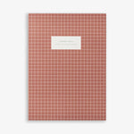 Check Large Notebook / Brick Red