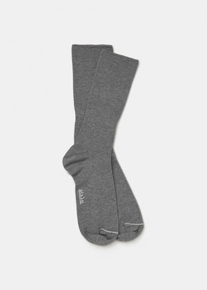 Cotton Rib Socks / Grey Melange