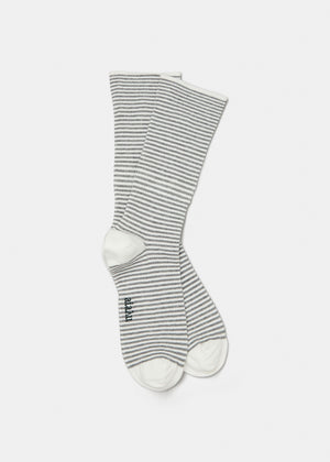 Cotton Stripe Socks / Mix Grey