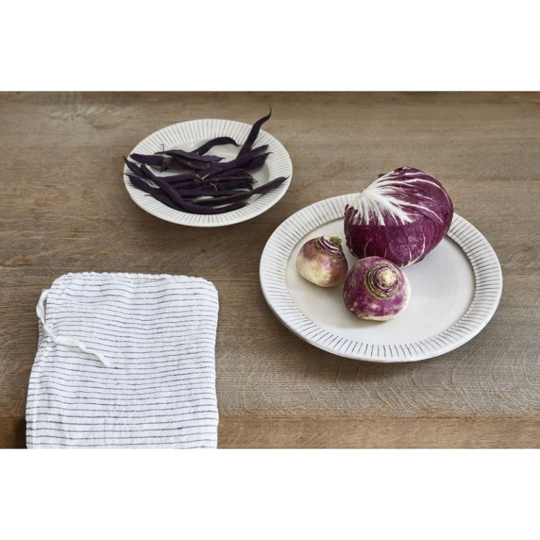 Linen Dish Towel / Atlantic Blue Stripe