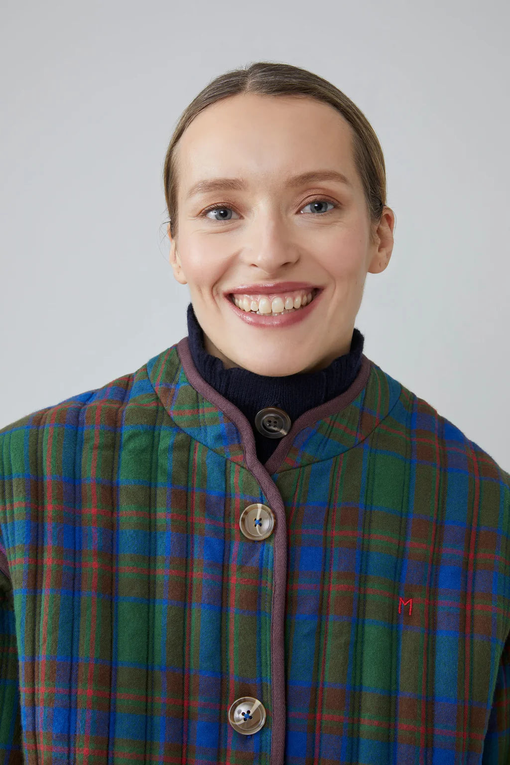 Marilyn Jakke N°814 / Ternet Kongeblå