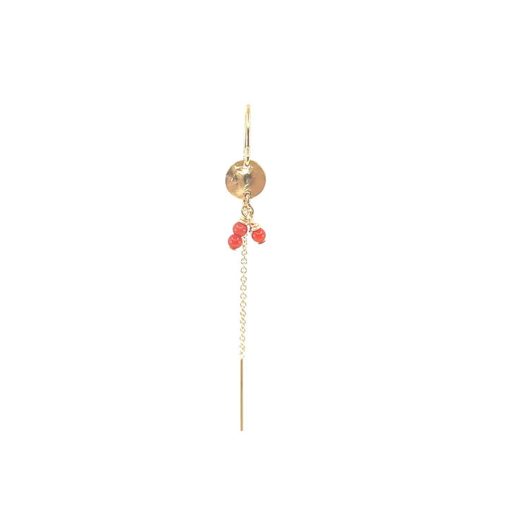 Tica Earring / Red Coral