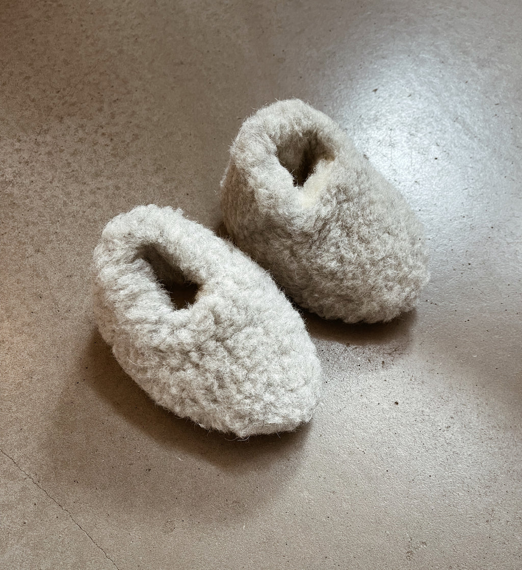 Wool Slippers Mini / Grey