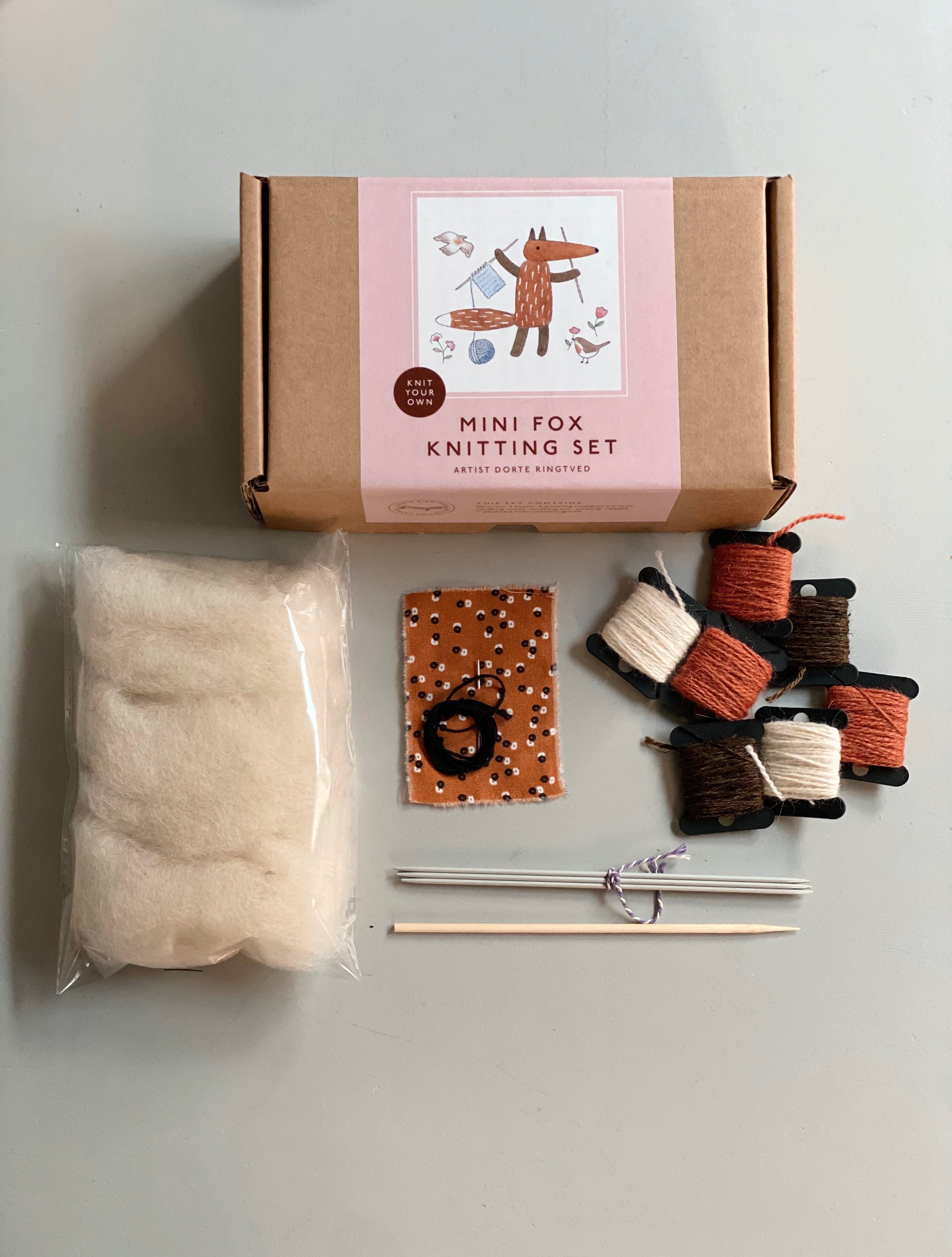 Mini Fox Knitting Set