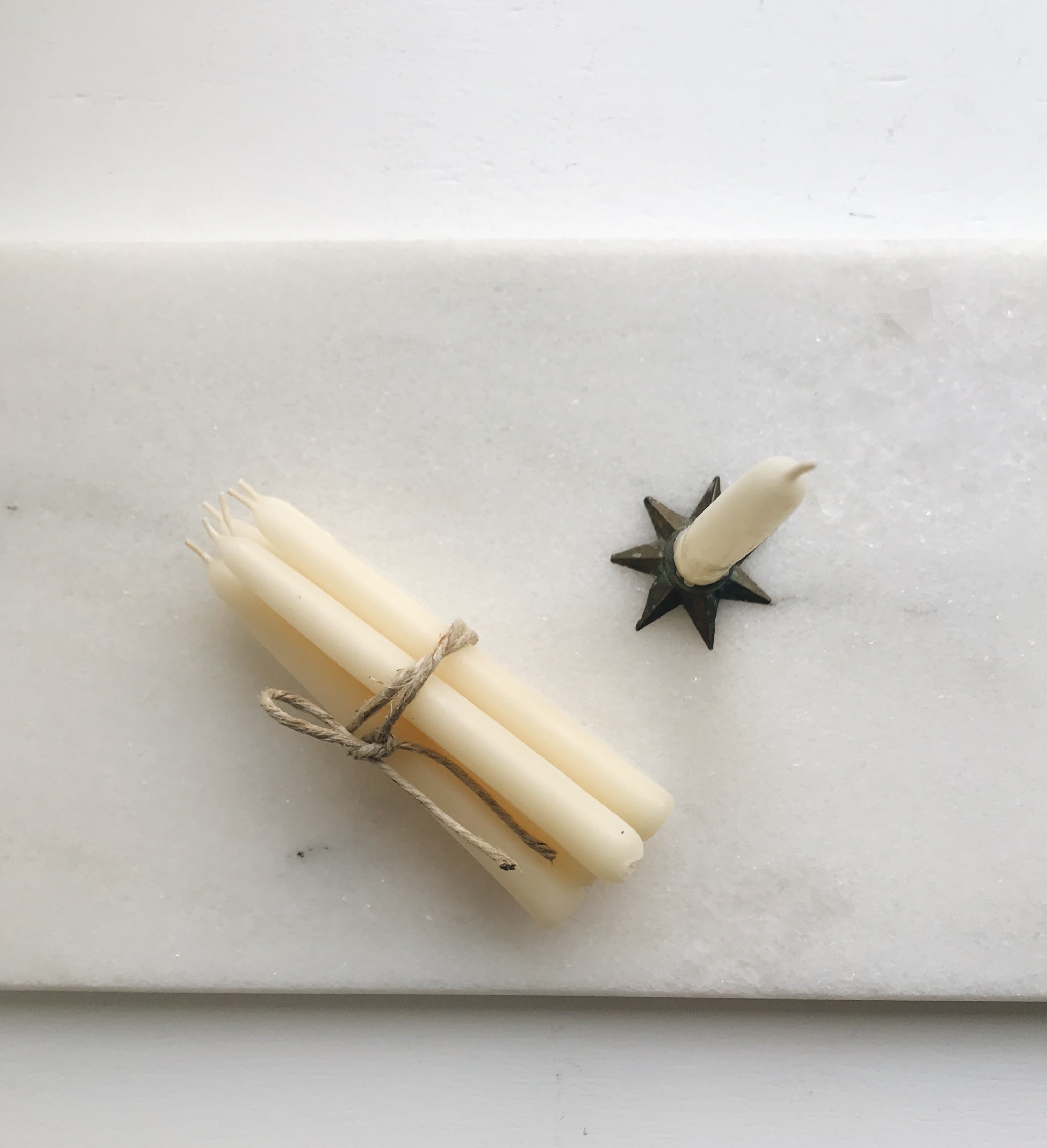 Small Beeswax Candles / Ivory, 20 pc