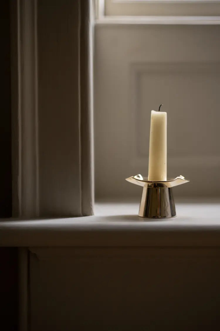 Clover Candleholder - Solid Brass