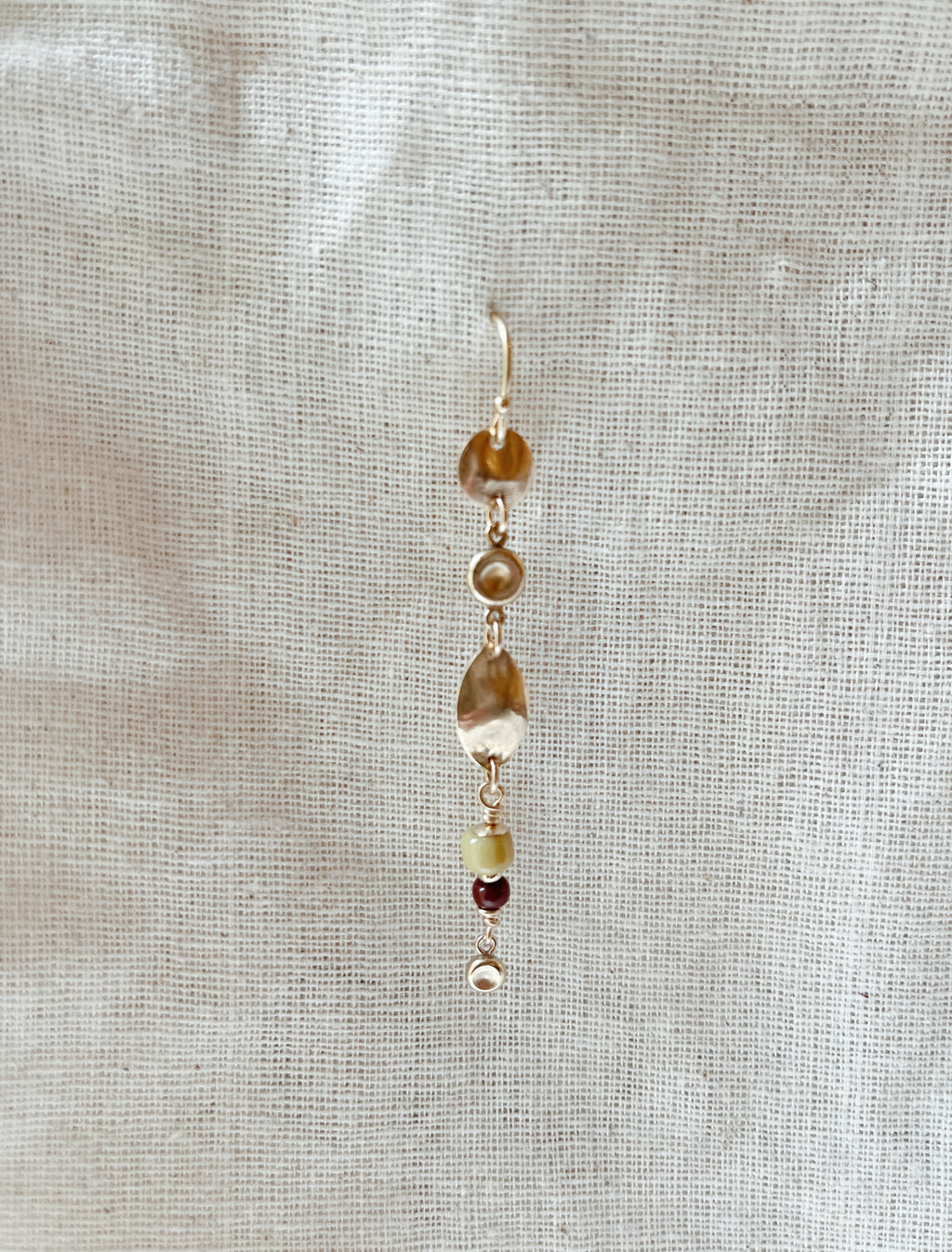 Fiona Earring / Murano Vintage Beads / Amber