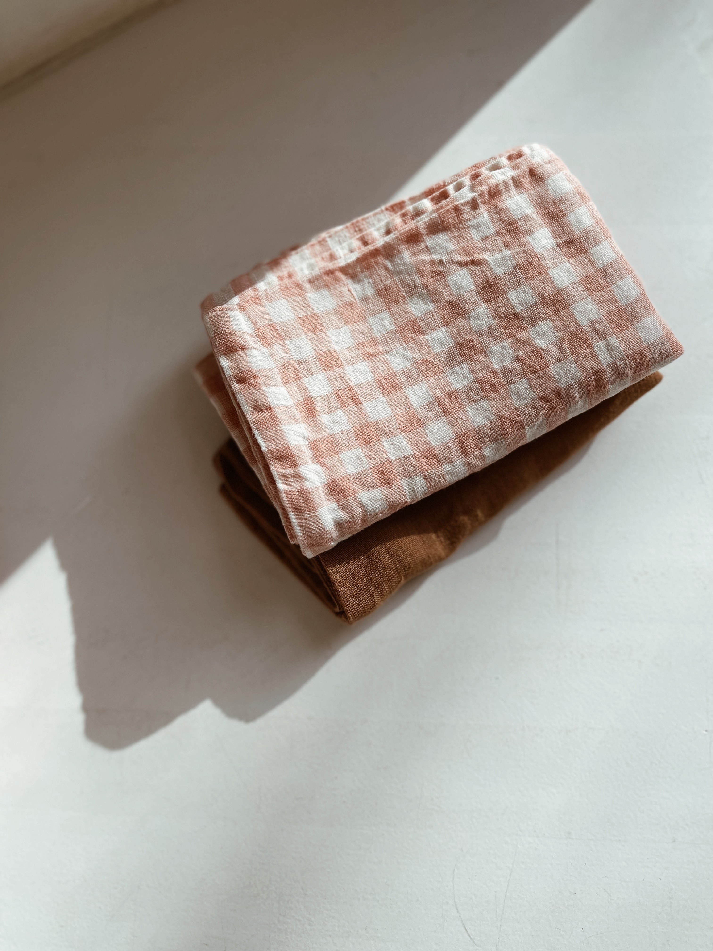 Linen Pillowcase 30x40 / Copper Gingham