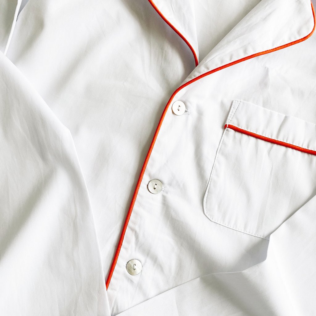 Mel Pyjamas / White with Orange